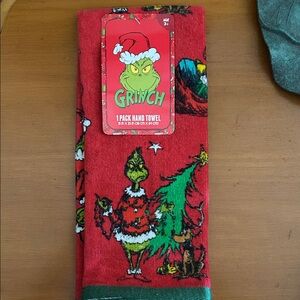 Grinch Christmas Hand Towel